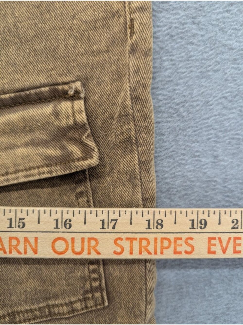 Fashion Nova Cargo Skinny Jeans Juniors 7 Brown Med Wash Mid Rise Stretch Denim - Picture 5 of 13